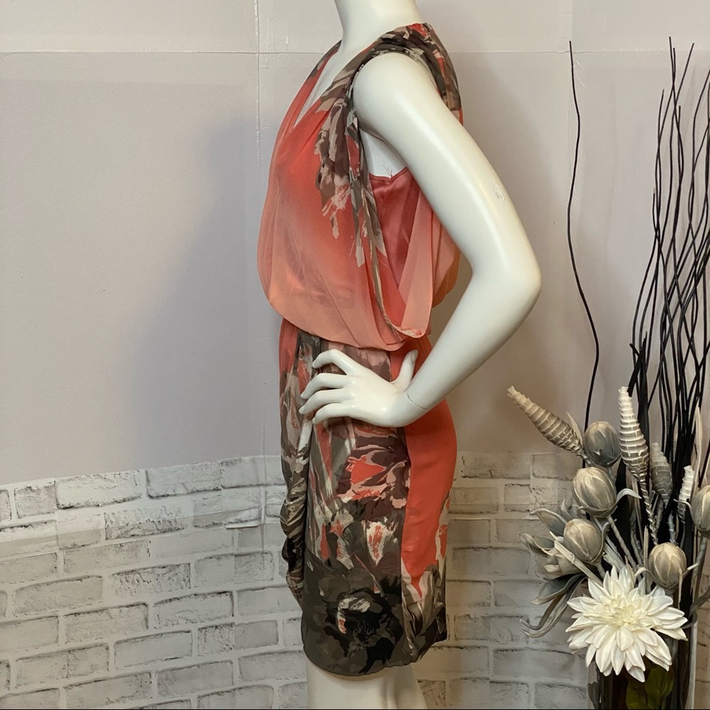 NWT Le Chateau Floral Ombre Mini Dress - Picture 8 of 17